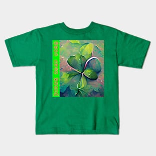 Good Luck Charm, Shamrock Clover Kids T-Shirt